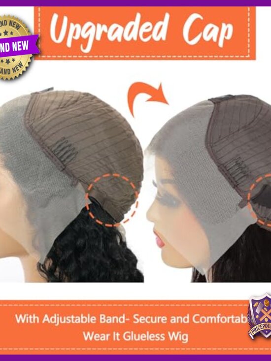 16 Inch Wavy Bob Wig Human Hair Glueless Lace Front Pre Plucked HD Lace main image 6